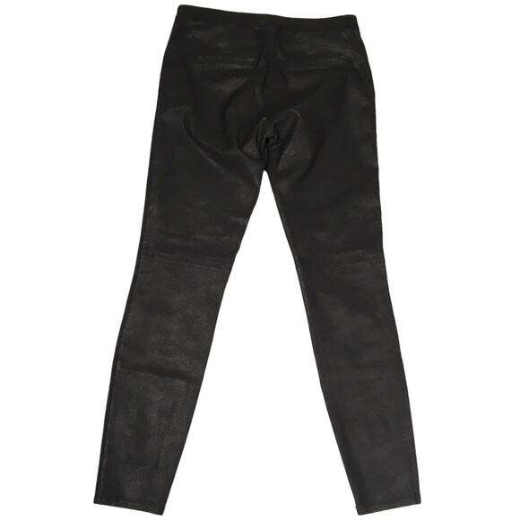 BlankNYC Leggings Happy Hour Black Texture Faux Leather Pull On Pants Women's 27 - Picture 2 of 16